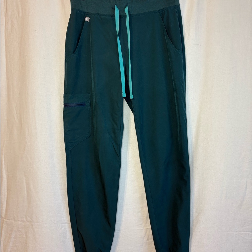 Figs Women’s Technical Collection Scrub Pants in Dark Teal Sz XS